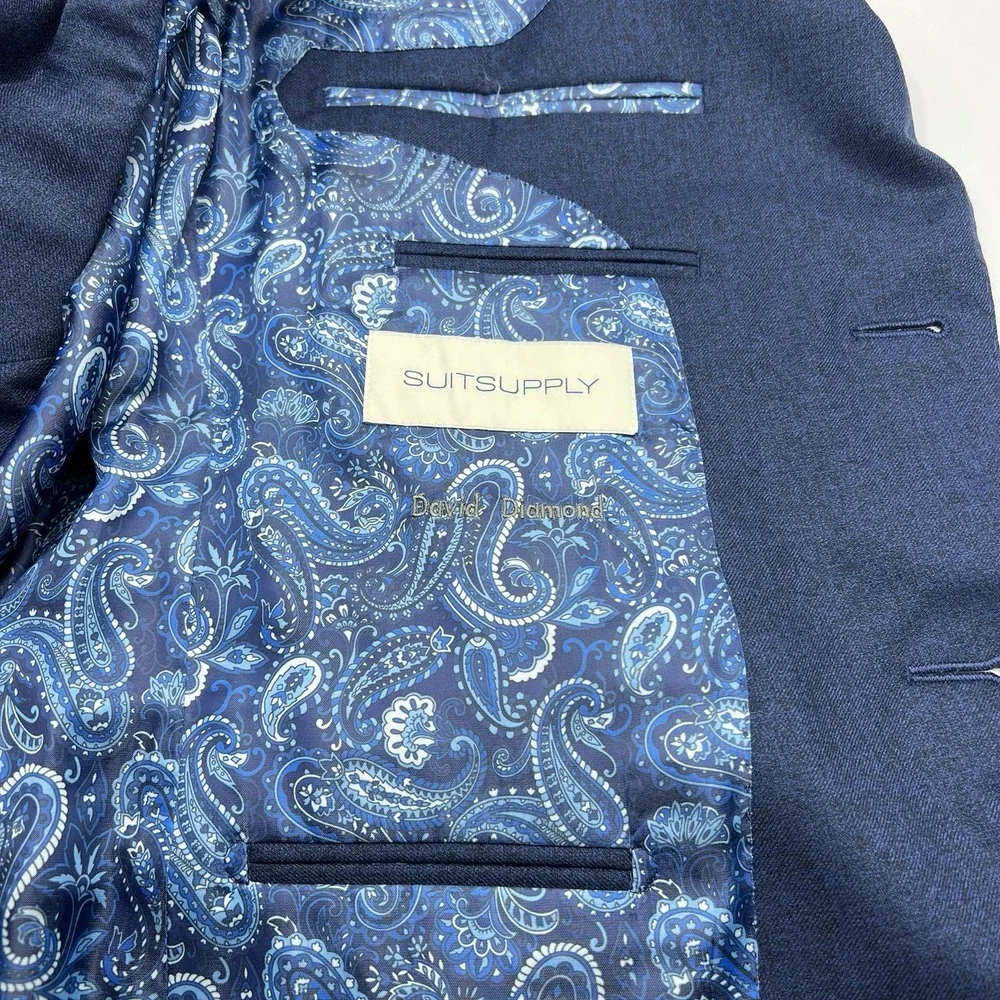 Suitsupply Lazio Vitale‎ Barberis Wool and Silk Coat 36S Blazer Jacket